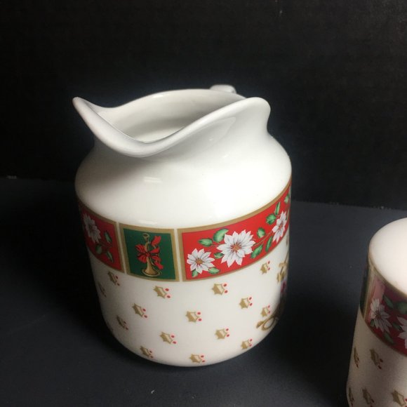 Vintage Charlton Hall Kobe Holiday Ceramic Set 5pc - Picture 9 of 16